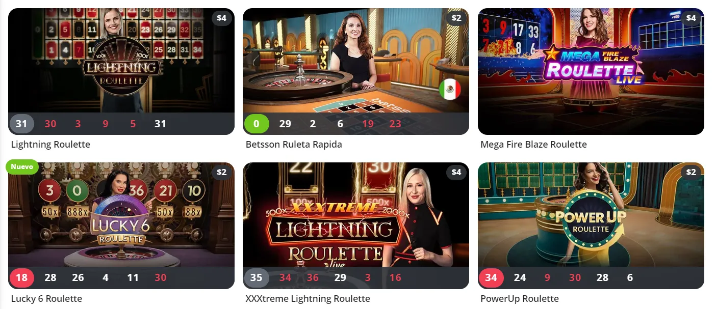 Juega en vivo o en video ruleta en vivo
