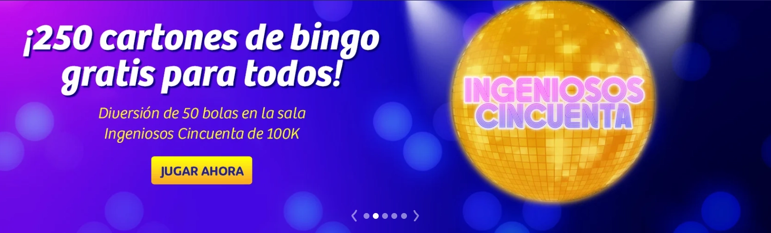 Consigue todos los cartones disponibles bono bingo