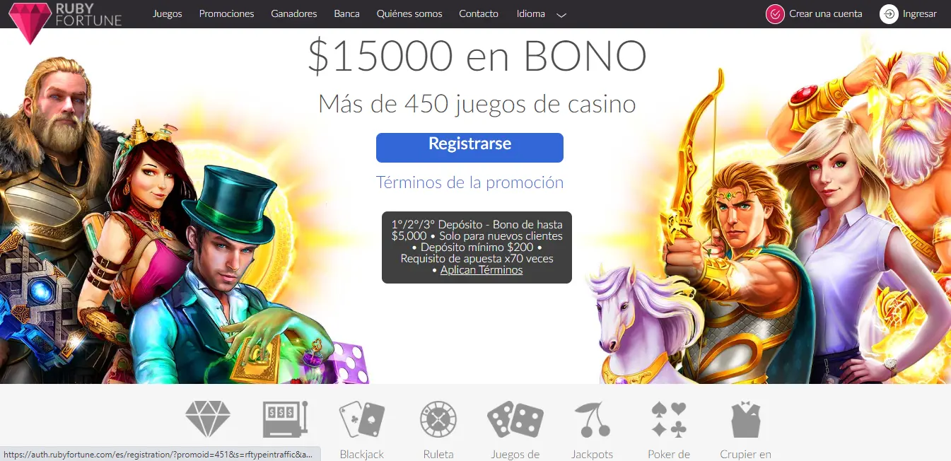 Conoce el casino online Ruby Fortune Ruby Fortune Casino