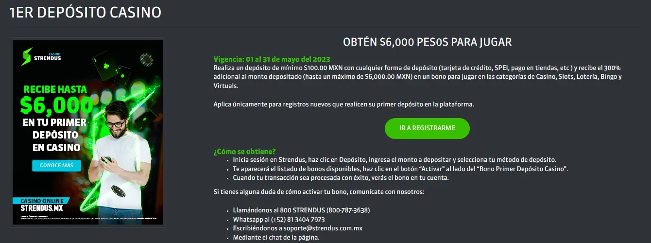 Recibe una bonificación de hasta $6,000 MXN Bono de primer depósito