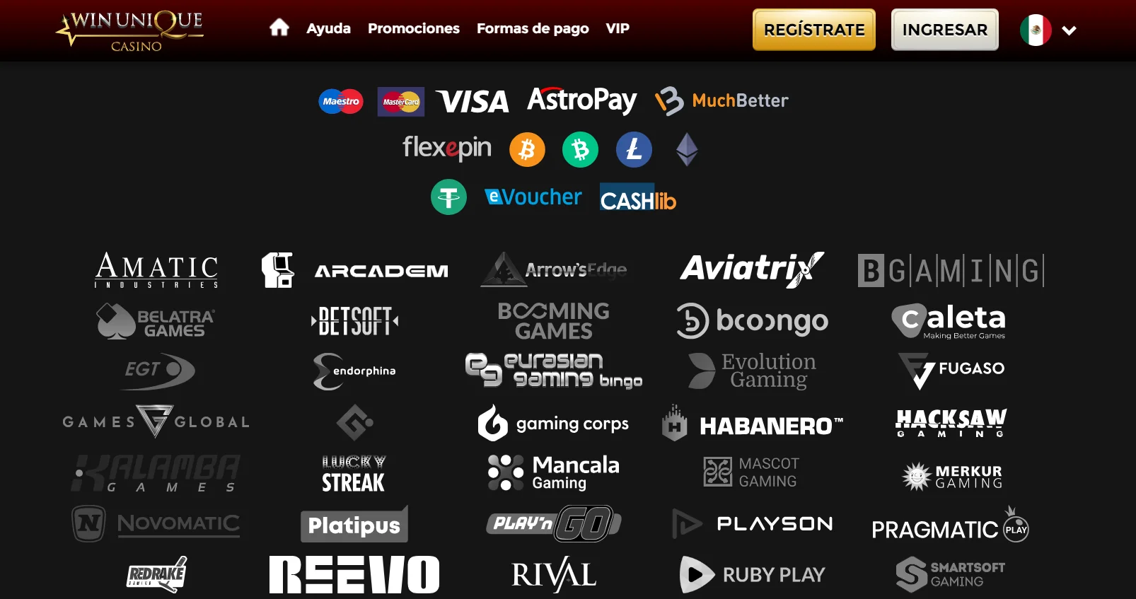 Win Unique, casino online que incluye Litecoin Litecoin casinos México WinUnique