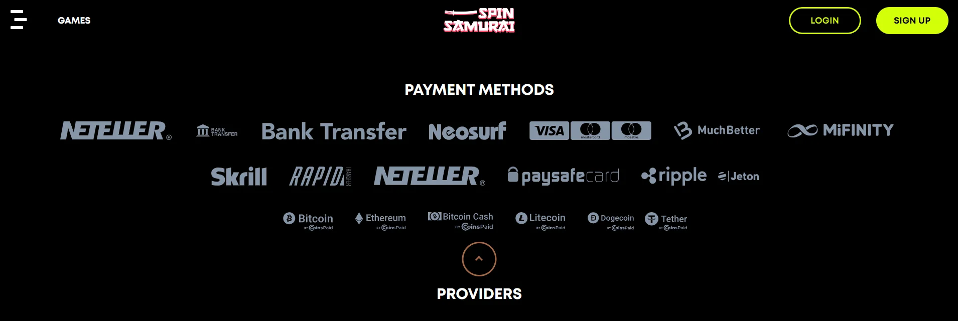 Variedad de métodos en Spin Samurai casino Litecoin casinos México spinsamurai