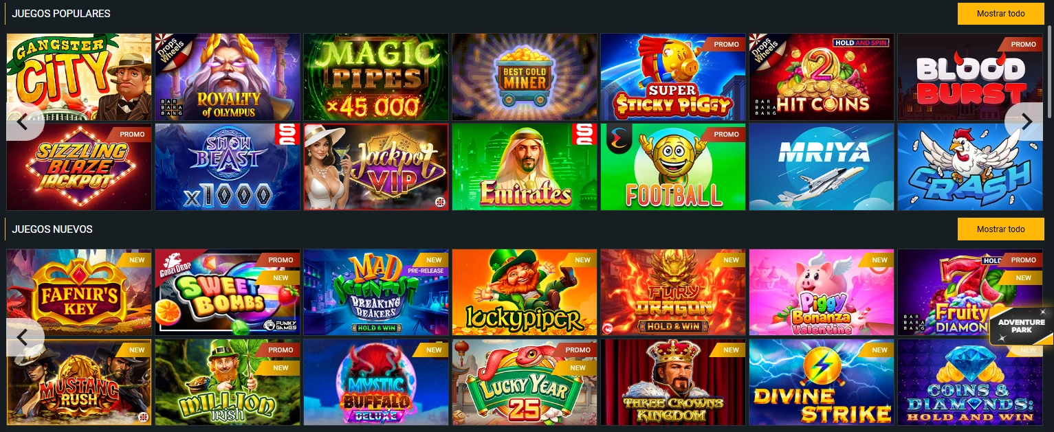 Juegos y apuestas en Melbet casino